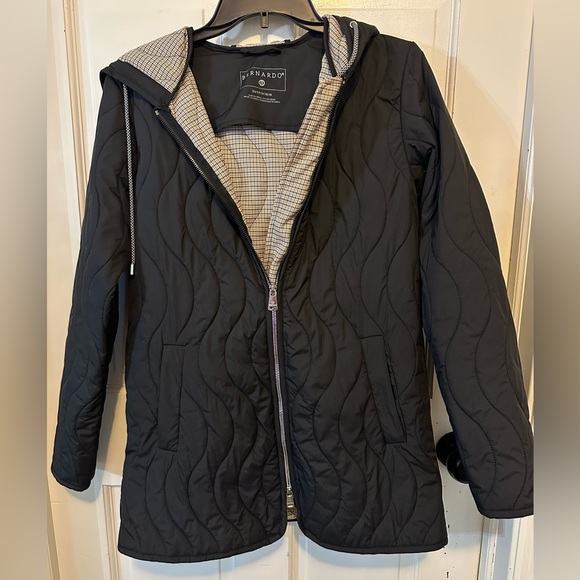 Bernardo Wave Quilted Swing Coat Black Size XS - Picture 6 of 16
